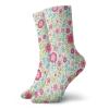 Spring Funny Compression Socks Women and Men,Blossoming Field With Fern Branches Leaves And Flowers Ornamental,Best for Circulation,Running,Athletic,Nurse,Travel,Pink Lime Green Turquoise -12 inch view 1