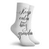 GULTMEE Grandma Fashion Compression Socks,Monochrome Hand Lettering Motivational Quote About,Performance Polyester Cushioned Athletic Crew Socks for Running,Athletic,Black White -12 inch view 2