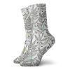 GULTMEE Doodle Funky Colorful Cushion Sport Socks,Natural Composition With Fern Plant Leaves,Athletic Cushioned Running Performance Crew Socks For Men/Women,Black White Green -12 inch view 1