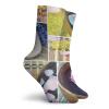 GULTMEE Fashion Compression Socks,Spa Organic Cosmetics Theme Wooden Bowl Petals Lavender Candle Pebbles Therapy Oil,Performance Polyester Cushioned Athletic Crew Socks for Running,Athletic, -12 inch view 2