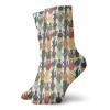 Cactus Funny Compression Socks Women and Men,Mexican Succulent In Pots Botanical Themed Illustration House Plant Arrangement,Best for Circulation,Running,Athletic,Nurse,Travel,Multicolor -12 inch view 1