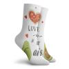 Avocado Fashion Compression Socks,Valentines Dayd Cartoon Avocado Couple In Love With Graphic Heart Shapes,Performance Polyester Cushioned Athletic Crew Socks for Running,Athletic,Multicolor -12 inch view 2