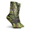 Nature Funny Compression Socks Women and Men,The Largest Monkey Pod Tree In Thailand Eastern Green Big Branches Growth Eco Photo,Best for Circulation,Running,Athletic,Nurse,Travel,Green Brown -12 inch view 2