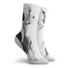 GULTMEE Black And White Funky Colorful Cushion Sport Socks,Monochrome Illustration Of Fantastic Nature Polygonal,Athletic Cushioned Running Performance Crew Socks For Men/Women,Black White -12 inch view 2