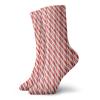 Candy Cane Fashion Compression Socks,Red Christmas Candies With Diagonal Stripes Traditional Winter Sweets,Performance Polyester Cushioned Athletic Crew Socks for Running,Athletic,Red Cream -12 inch view 1