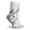 GULTMEE Guitar Fashion Compression Socks,Hand Drawn Style Electric Guitar On,Performance Polyester Cushioned Athletic Crew Socks for Running,Athletic,Black White -12 inch view 2