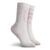 GULTMEE Almond Blossom Fashion Compression Socks,Sketch Style Flowers With Hello Spring,Performance Polyester Cushioned Athletic Crew Socks for Running,Athletic,Pink White -12 inch view 2