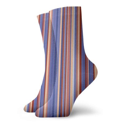 GULTMEE Funny Compression Socks Women and Men,Gradient Color Vertical Stripes Lines Art Retro Graphic Display,Best for Circulation,Running,Athletic,Nurse,Travel, -12 inch