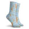 Animal Funny Compression Socks Women and Men,Water Bubbles On The Surface With Seahorse And Sea Star In Waves Coast Tropical,Best for Circulation,Running,Athletic,Nurse,Travel,Orange Blue -12 inch view 2