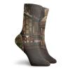 Christmas Funny Compression Socks Women and Men,Inner View Of A Xmas House Mistletoe Yuletide Winter Season Celebration Image,Best for Circulation,Running,Athletic,Nurse,Travel,Taupe Brown -12 inch view 2