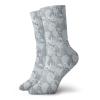 Floral Funny Compression Socks Women and Men,Soft Toned Spring Petals Ornamental Eco Shabby Chic Herbs Classic Print,Best for Circulation,Running,Athletic,Nurse,Travel,Taupe Baby Blue White -12 inch view 1