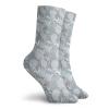Floral Funny Compression Socks Women and Men,Soft Toned Spring Petals Ornamental Eco Shabby Chic Herbs Classic Print,Best for Circulation,Running,Athletic,Nurse,Travel,Taupe Baby Blue White -12 inch view 2