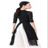 Angcoco Women's Chinese Traditional Back Slit Mesh Classical Dance Top Ballroom Dress view 1