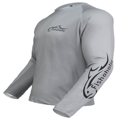 Fishoholic UPF 50 Performance Fishing Shirt - Long Sleeve - Loose Keg Fit - Breathable Quick Dry Sun Protection.