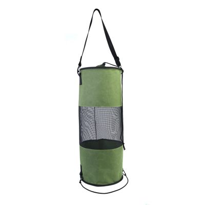 VALINK Yacht Kayak Garbage Storage Bag, Ship Garbage Storage Bag Large Capacity Cruise Ship Breathable Mesh Bag (Black/Green)
