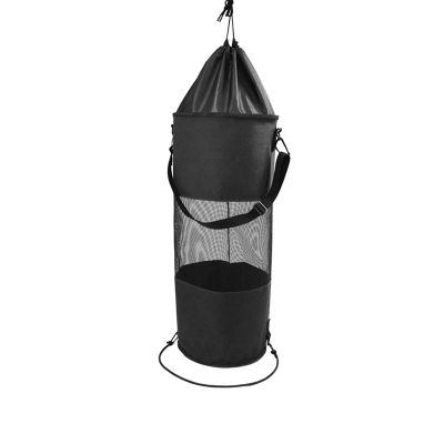 VALINK Yacht Kayak Garbage Storage Bag, Ship Garbage Storage Bag Large Capacity Cruise Ship Breathable Mesh Bag (Black/Green)