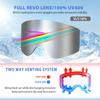 EXP VISION Ski Goggles, Over Glasses Snow Goggles Anti Fog Snowboard Goggles for Men, Women Youth(Adult Ski Goggles-Silver) view 3