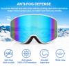 EXP VISION Ski Goggles OTG -Over Glasses Snow Goggles Anti Fog Snowboard Goggles for Men, Women Youth (Adult Ski Goggles-Blue) view 2