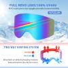 EXP VISION Ski Goggles OTG -Over Glasses Snow Goggles Anti Fog Snowboard Goggles for Men, Women Youth (Adult Ski Goggles-Blue) view 3