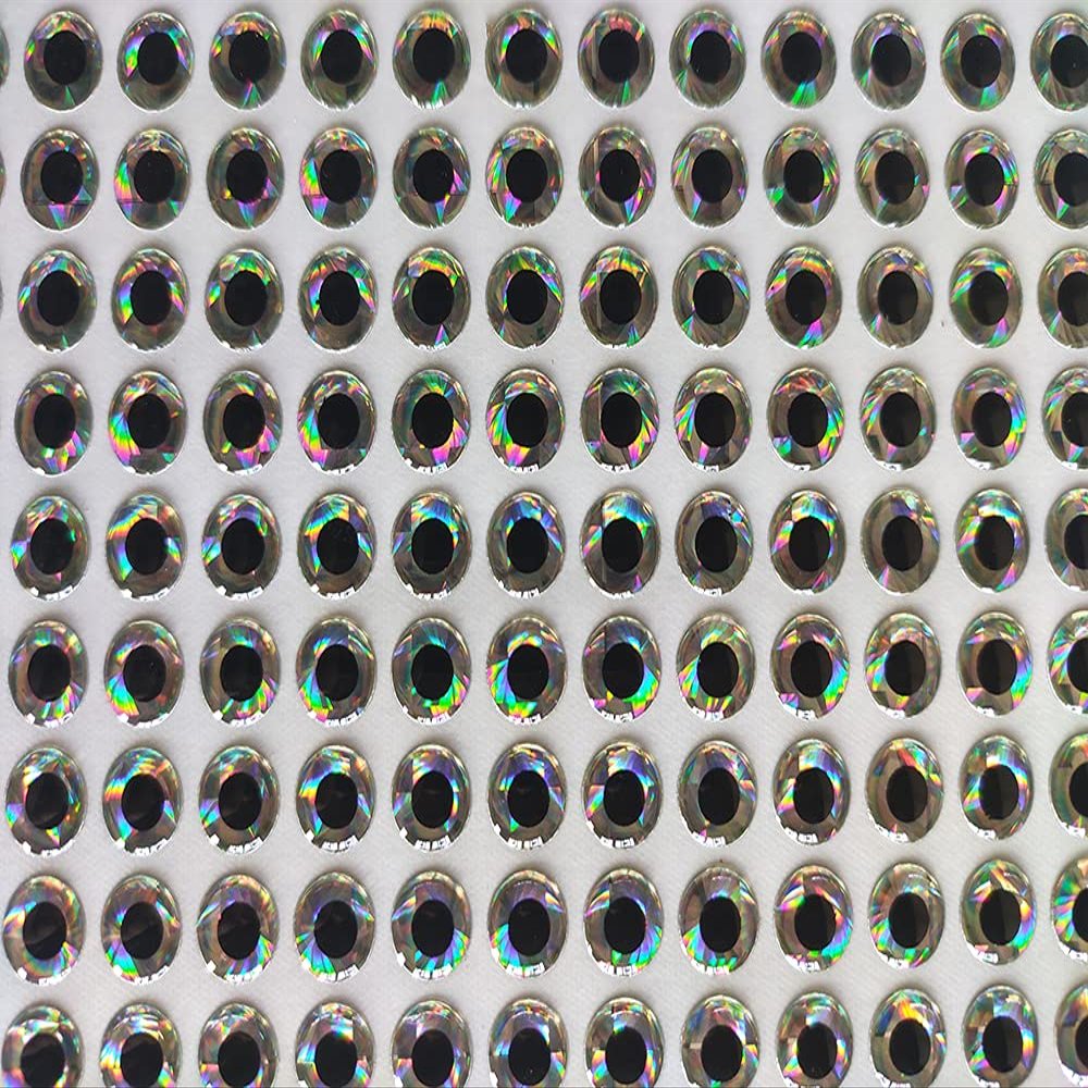 2mm 3mm 4mm 5mm 6mm 7mm 8mm 11mm Silver 3D Soft Holographic Fishing Lure Jig Fly Tying Material Craft Doll DIY Eyes (500pcs 5mm)