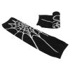 OSALADI Running Arm Warmers 1 Pair of Gloves Spider Web Arm Warmer Knit Fingerless Gloves Long Sleeve for Men Women Fingerless Arm Sleeves view 1