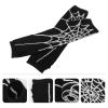 OSALADI Running Arm Warmers 1 Pair of Gloves Spider Web Arm Warmer Knit Fingerless Gloves Long Sleeve for Men Women Fingerless Arm Sleeves view 3