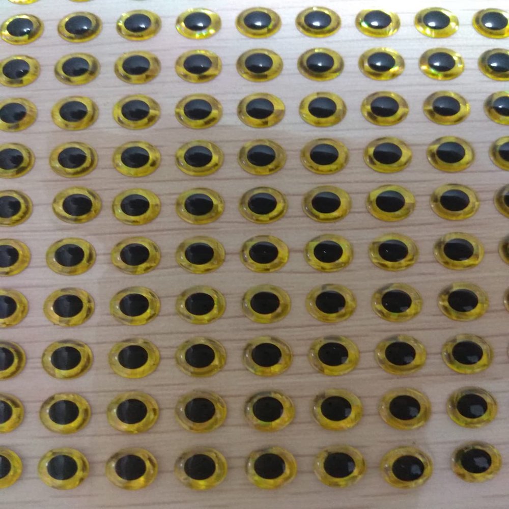 2mm 3mm 4mm 5mm 6mm 7mm 8mm Yellow 3D Soft Holographic Fishing Lure Jig Fly Tying Material Craft Doll DIY Eyes (300pcs 2mm)
