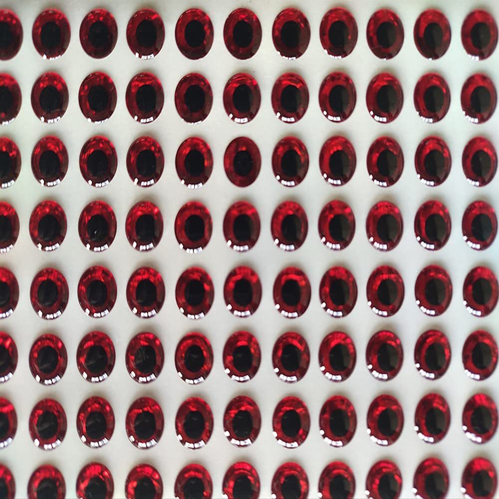 2mm 3mm 4mm 5mm 6mm 7mm 8mm Red 3D Soft Holographic Fishing Lure Jig Fly Tying Material Craft Doll DIY Eyes (300pcs 7mm)