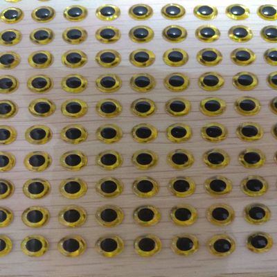 2mm 3mm 4mm 5mm 6mm 7mm 8mm Yellow 3D Soft Holographic Fishing Lure Jig Fly Tying Material Craft Doll DIY Eyes (300pcs 7mm)