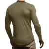 Men's Base Long-Sleeve Top Cotton Cashmere Warm Pullover V Neck Muscle Training Workout Solid Bottoming Tee Shirt view 2