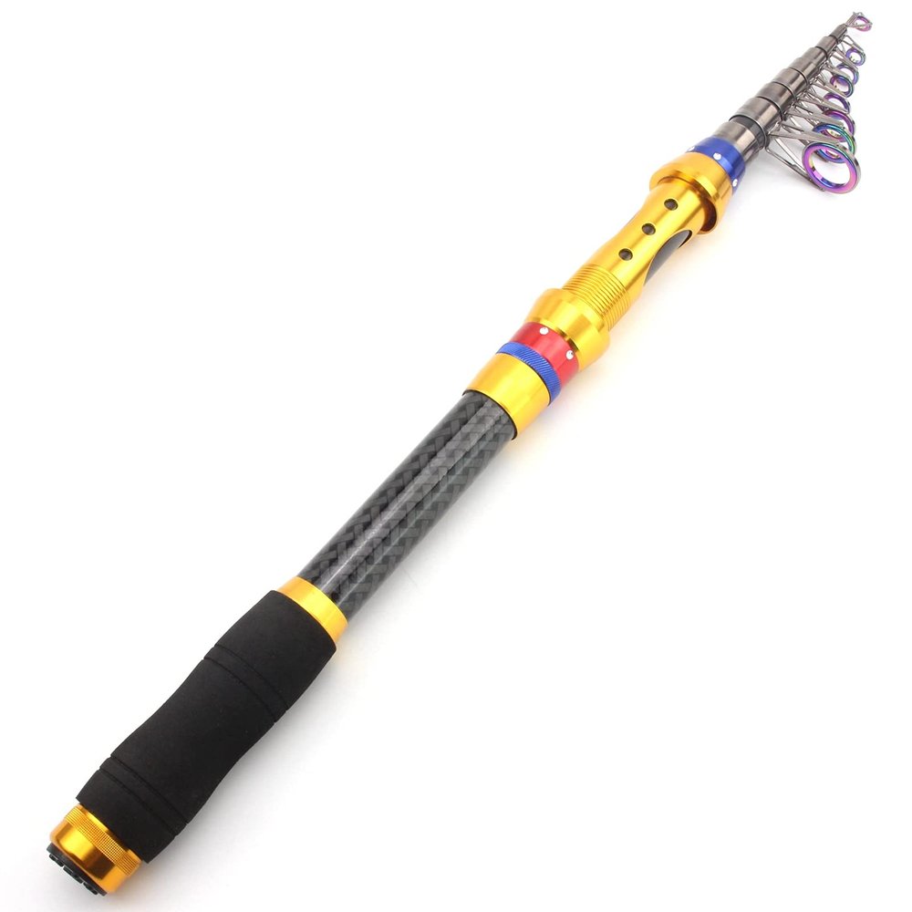 Carbon Fiber Telescopic Bait Fishing Rod, Trout Rod, Portable Travel Rotating Carp Fishing Rod, Surf Fishing Rod, Super Hard Sea Fishing Rod, Throwing Rod, Bass Fishing 1.8M-3.6M ZYHYD (Size : 3.6M)