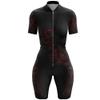 CYTSH Women's Triathlon Summer Suit Jumpsuit Cycling Jersey Short Sleeve Skinsuit wimsuit jersey (Color : 1, Size : L) view 1