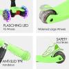 Scooters for Kids 3 Wheel Kick Scooter for Toddlers Girls & Boys, 4 Adjustable Height, Lean to Steer, Extra-Wide Deck, Light Up Wheels for Children from 3 to 14 Years Old (Green 2) view 2