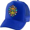 ALLNTRENDS Sunflower Trucker Hat Embroidered Baseball Cap Adjustable Snapback Flower Design (Royal Blue) view 1