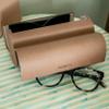 AGENT248 Eyeglass and Sunglass 2-Compartment Travel Case - Brown view 3