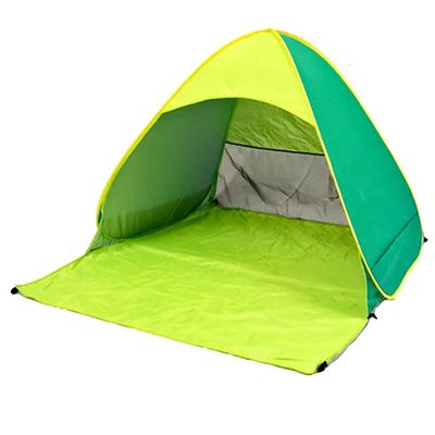 UPF 50+ Pop Up Beach Tent Sun Shelter Portable Anti UV Sun Shade Shelter for 1~3 Person Outdoor Activities Camping Fishing Hiking Picnic Touring (Joint Green, Large w/o Shapes)