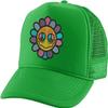 ALLNTRENDS Sunflower Trucker Hat Embroidered Baseball Cap Adjustable Snapback Flower Design (Irish Green) view 1