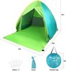 UPF 50+ Pop Up Beach Tent Sun Shelter Portable Anti UV Sun Shade Shelter for 1~3 Person Outdoor Activities Camping Fishing Hiking Picnic Touring (Joint Green, Nomal w/Shapes) view 3