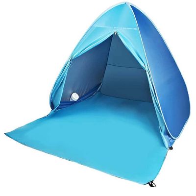 UPF 50+ Pop Up Beach Tent Sun Shelter Portable Anti UV Sun Shade Shelter for 1~3 Person Outdoor Activities Camping Fishing Hiking Picnic Touring (Joint Blue, Large w/Shapes)
