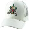 ALLNTRENDS Clown Trucker Hat Embroidered Baseball Cap Adjustable Snapback Adult Horror Caps (White) view 1