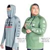 Fishing Shirts for Men,UPF50 Hooded Long Sleeve with Gaiter, Sun Protection Dry Fit Apparel, Cooling Moisture Wicking with Face Mask, Fishing Clothes for Men (Medium, Green) view 4