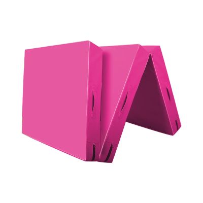 Exercise Mat Folding Gymnastics Tumbling Mat, Oxford Cloth Sports Mat with Handle, Used for Dancing, Yoga, Fitness Mat (Color : Pink, Size : 180x60cm)