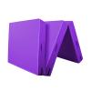 Exercise Mat Oxford Cloth Folding Gymnastics Mat, Waterproof and Easy to Carry Exercise Mat Fitness Mat, Home Gym Dance Studio Crash Pad (Color : Purple) view 1