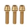 Bicycle Accessories 3PCS Bicycle Seat Stem Screw Titanium Alloy Bike Handlebar Stem Screws Bicycle Disc Brake Set Screw with Gasket Bike Parts (Color : M5 20MM, Size : B) view 1
