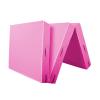 Exercise Mat Folding PU Gymnastics Tumbling, Exercise Mat with Handles, Push-ups, Fitness, Gymnastics Training Mat (Color : Pink, Size : 180x60cm) view 1