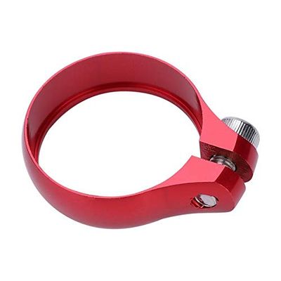Bicycle Accessories Bike Seatpost Super Light Bike Bicycle Seat Post Clamp CNC Aluminum Alloy Cycling Saddle Seat Post Clamp for 27.2/30.8/31.6mm Bike Parts (Color : Red 31.8mm)