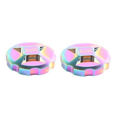 SJHY Bicycle Accessories 2Pcs Aluminum Alloy Bicycle Front Fork Gas Cover Mountain Bike Protector Shoulder Cap Bike Parts (Color : Dazzle Color)