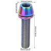 Bicycle Accessories 3PCS Bicycle Seat Stem Screw Titanium Alloy Bike Handlebar Stem Screws Bicycle Disc Brake Set Screw with Gasket Bike Parts (Color : M5 20MM, Size : A) view 2