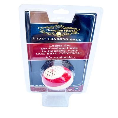 2021 New Champion Training Cue Ball for Pool Table Size 2-1/4" 57mm and aim Trainer, Retail: $44.52 (Red and White)