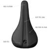 SDG Components Bel-Air V3 Traditional Steel Mountain Bike Saddle 260 x 140mm Unisex Black view 2